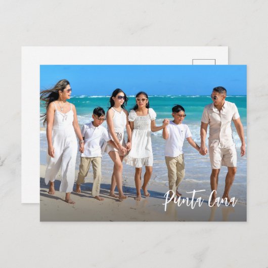 Familiefoto Aangepaste Reisherinnering Briefkaart (Voorkant / Achterkant)