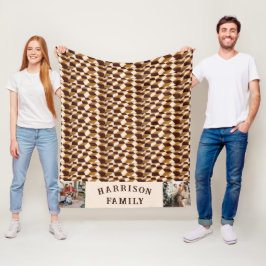 Familiefoto Abstract geometrisch patroon Fleece Deken