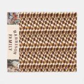Familiefoto Abstract geometrisch patroon Fleece Deken (Voorkant (Horizontaal))