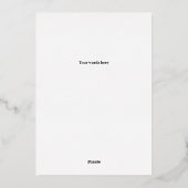 Familiefoto Achternaam Kerstfeestdag Folie Feestdagenkaart (Achterkant)