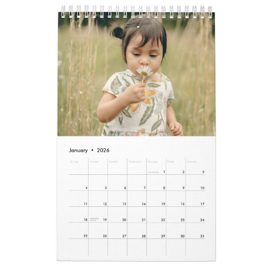 Familiefoto Afbeeldingen 2026 Kalender 12 maanden (Jan 2026)