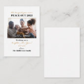 Familiefoto Afscheid 2025 Nieuwjaars Script Notitiekaartje (Voorkant / Achterkant)