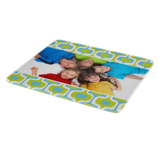 Familiefoto Aqua Limoen White Mid Century Mod Retr Snijplank