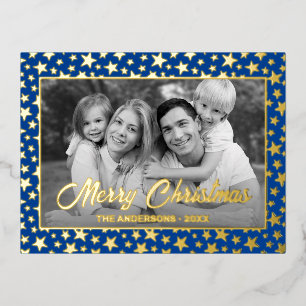 Familiefoto   Automatisch naar zwart en wit conver Folie Feestdagen Briefkaart
