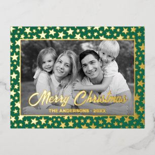 Familiefoto   Automatisch naar zwart en wit conver Folie Feestdagen Briefkaart