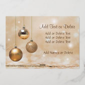 Familiefoto | Automatisch naar zwart en wit conver Folie Feestdagenkaart (Achterkant)