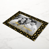 Familiefoto | Automatisch naar zwart en wit conver Folie Feestdagenkaart (Gedraaid)