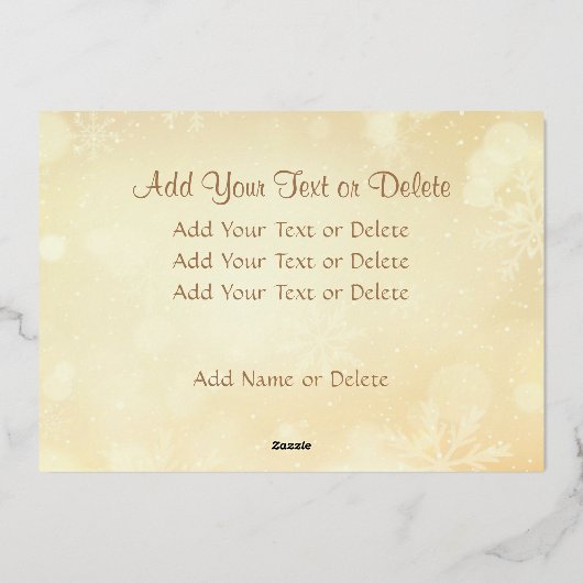 Familiefoto | Automatisch naar zwart en wit conver Folie Feestdagenkaart (Achterkant)