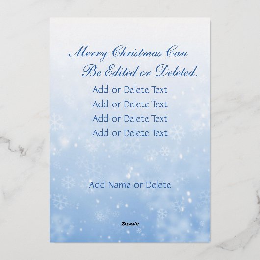 Familiefoto | Automatisch naar zwart en wit conver Folie Feestdagenkaart (Achterkant)