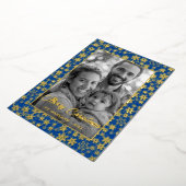 Familiefoto | Automatisch naar zwart en wit conver Folie Feestdagenkaart (Gedraaid)