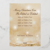 Familiefoto | Automatisch naar zwart en wit conver Folie Feestdagenkaart (Achterkant)