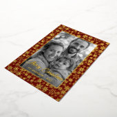 Familiefoto | Automatisch naar zwart en wit conver Folie Feestdagenkaart (Gedraaid)