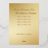 Familiefoto | Automatisch naar zwart en wit conver Folie Feestdagenkaart (Achterkant)