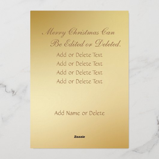 Familiefoto | Automatisch naar zwart en wit conver Folie Feestdagenkaart (Achterkant)