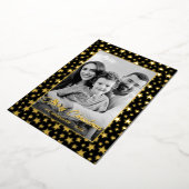 Familiefoto | Automatisch naar zwart en wit conver Folie Feestdagenkaart (Gedraaid)