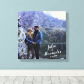 Familiefoto canvas Met Namen (Insitu (Houten vloer))