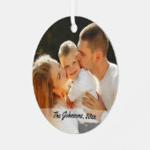 familiefoto chic calligrafie metalen ornament (Voorkant links)