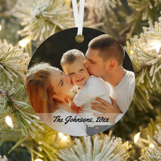 familiefoto chic calligrafie metalen ornament (Insitu)