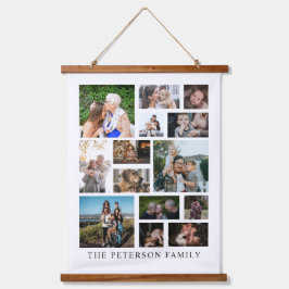 Familiefoto Collage 14 Afbeelding Naam Wandtapijt Hangend Wandkleed