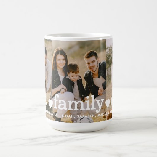 Familiefoto Collage 3 foto Beste familie ooit Scha Koffiemok (Center)