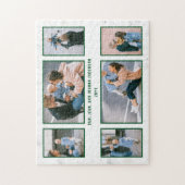 Familiefoto Collage 6 Afbeeldingen Wit Minimalist Legpuzzel (Verticaal)