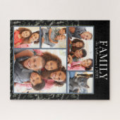 Familiefoto Collage Black Botanicals Legpuzzel (Horizontaal)