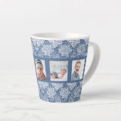 Familiefoto collage blue denim lace latte mok (Rechterhoek)