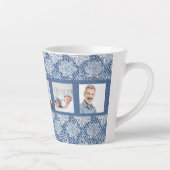 Familiefoto collage blue denim lace latte mok (Rechts)