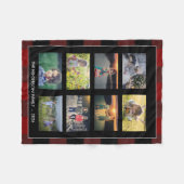 Familiefoto collage buffelplaid persoonlijk fleece deken (Voorkant (Horizontaal))