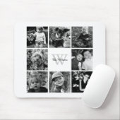 Familiefoto collage en monogram muismat (Met muis)