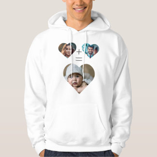  familiefoto collage Her Him = Baby Hoodie