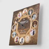  familiefoto collage houten lijsten Klok (Hoek)
