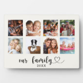 Familiefoto collage liefde hart script ivoor fotoplaat (voorkant)