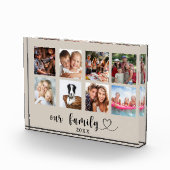 Familiefoto collage liefde hart script taupe fotoblokken (Rechts)