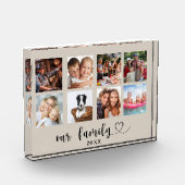 Familiefoto collage liefde hart script taupe fotoblokken (Links)