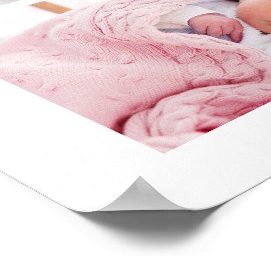 Familiefoto Collage Masonry Style White Poster (Hoek)