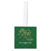 Familiefoto Collage Plaid Merry Bright Christmas Decoratie (Voorkant)