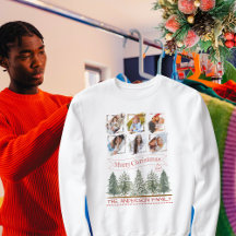 Familiefoto Collage Retro  Vrolijk Kerstfeest