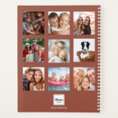Familiefoto collage terracotta naamscript 2023 planner (Achterkant)