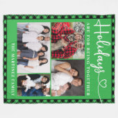 Familiefoto Collage Vakantie Fleece Deken (Voorkant (Horizontaal))