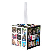 Familiefoto collage zwart-wit modern decoratie (Achter hoekig)