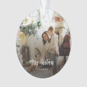 Familiefoto Custom Christmas Ornament (voorkant)