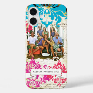 Familiefoto Damask Burnt Edge iPhone 16 Plus Hoesje