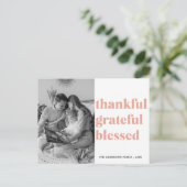 Familiefoto | Dankbaar dankbaar gezegend Briefkaart (Staand voorkant)