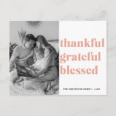 Familiefoto | Dankbaar dankbaar gezegend Briefkaart (Voorkant)