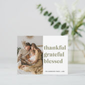 Familiefoto | Dankbaar dankbaar gezegend Briefkaart (Staand voorkant)