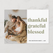 Familiefoto | Dankbaar dankbaar gezegend Briefkaart (Voorkant)