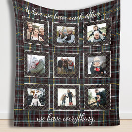 Familiefoto Deken in Rustieke Patchwork Plaid
