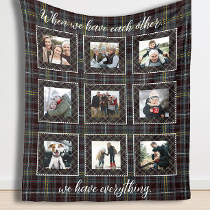 Familiefoto Deken in Rustieke Patchwork Plaid