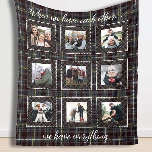 Familiefoto Deken in Rustieke Patchwork Plaid